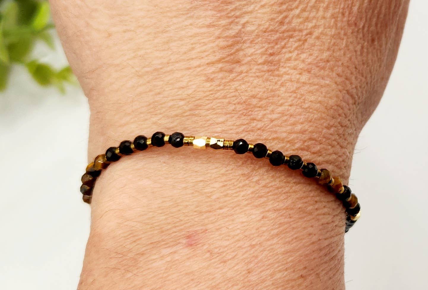TRIPLE PROTECTION-Obsidian/Tiger Eye/Hematite Bracelet 3mm: OPTION #1: Bracelets Only