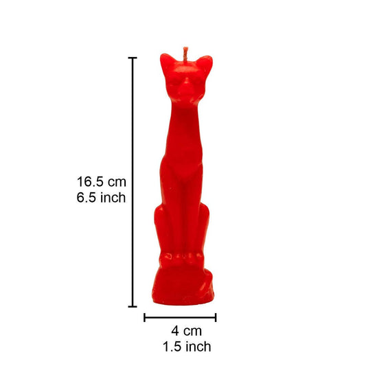 Cat Candle Red