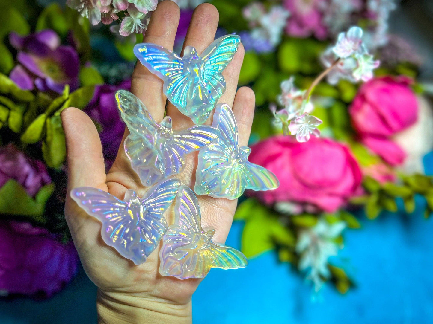 Aura Quartz Crystal Fairy, Metaphysical, fairycore, Garden