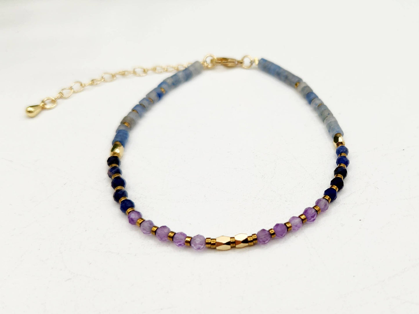 ANXIETY SUPPORT-Amethyst/Sodalite/Blue Aventurine -Bracelet : OPTION #1: Bracelets Only