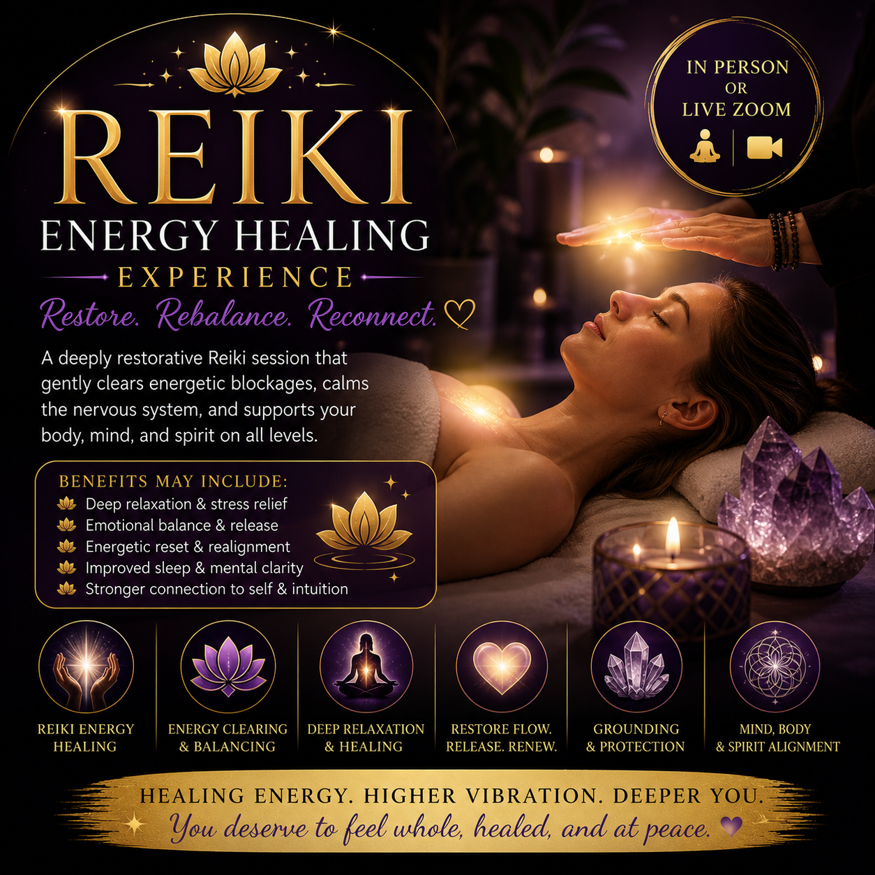 Reiki Energy Healing (Zoom)