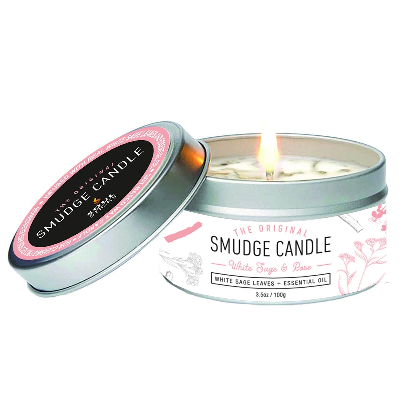 Soul Sticks - Rose Sage Smudge Candle (3.5 oz)